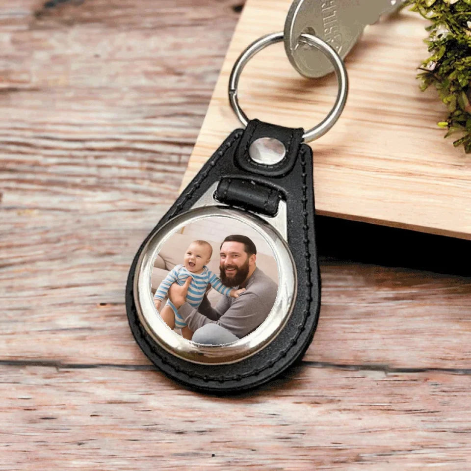 Artikel-Schlüsselanhänger-Leder-Mockup