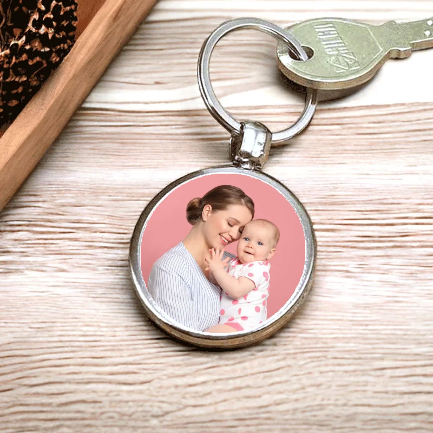 Artikel-Schlüsselanhänger-Rund-Mockup